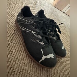 Kids Puma Black Indoor Soccer Shoes